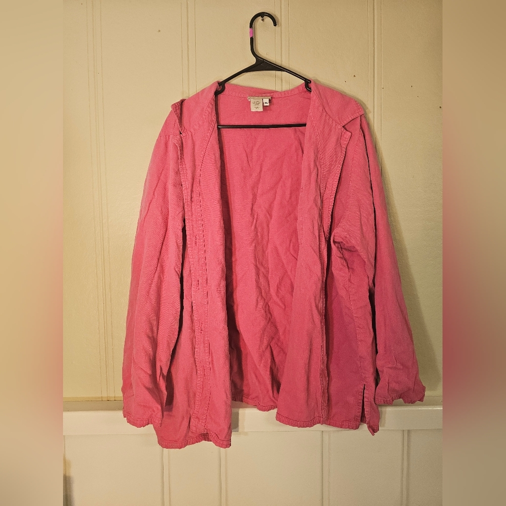 Coldwater Creek XL Pink Button-up Denim Shirt